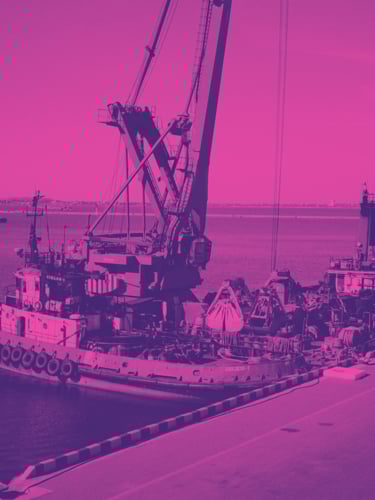 Picture of old boats in a small harbor