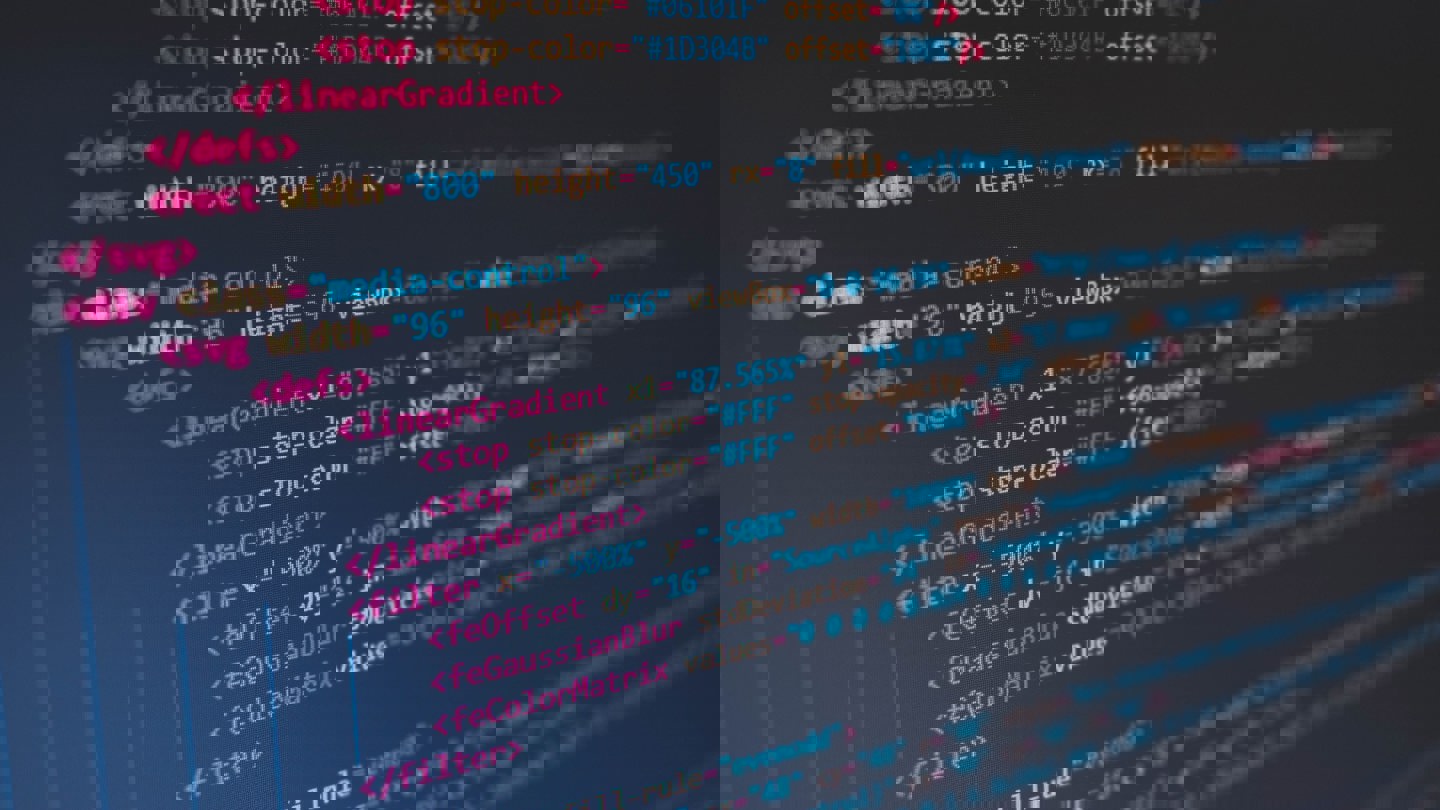 Kod på en rosa skärm